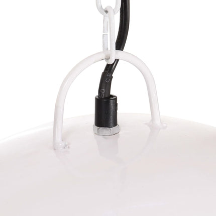 Hänglampa industriell vintage 25 W vit rund 41 cm E27