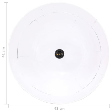 Hänglampa industriell vintage 25 W vit rund 41 cm E27