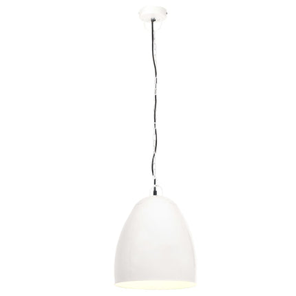 Hänglampa industriell 25 W vit rund 42 cm E27