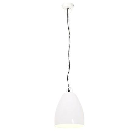 Hänglampa industriell 25 W vit rund 32 cm E27