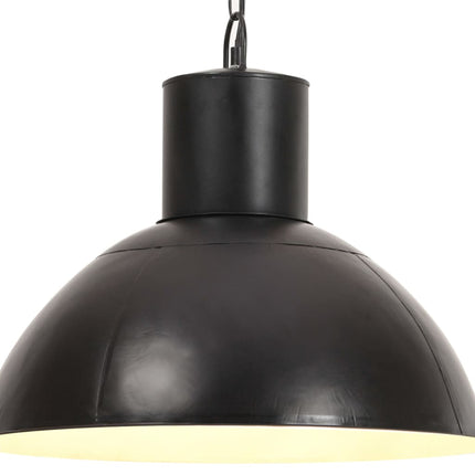 Hänglampa industriell 25 W svart rund 48 cm E27
