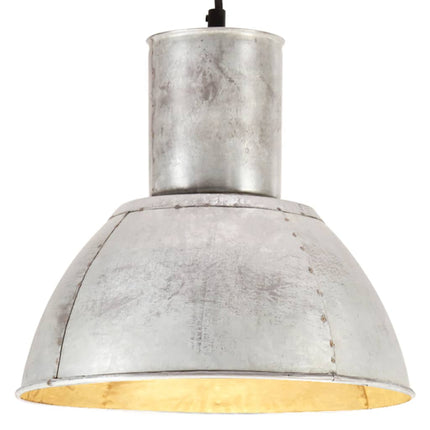 Hänglampa 25 W silver rund 28,5 cm E27