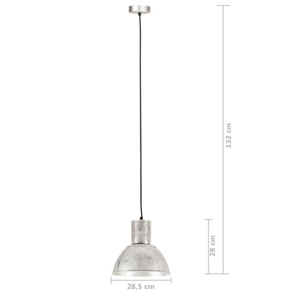 Hänglampa 25 W silver rund 28,5 cm E27