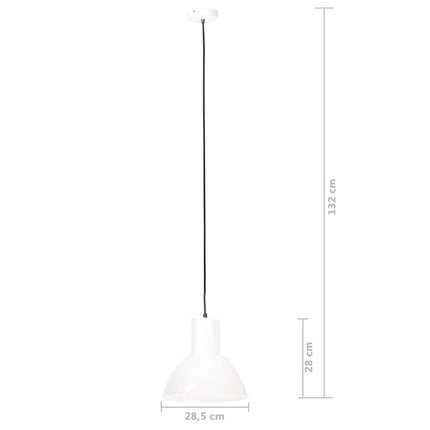 Hänglampa 25 W vit rund 28,5 cm E27
