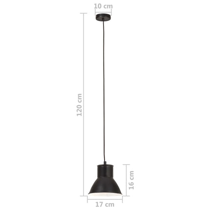 Hänglampa industriell 25 W svart rund 17 cm E27