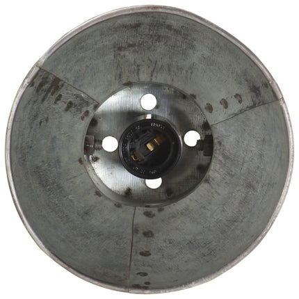 Vägglampa industriell stil silver rund E27
