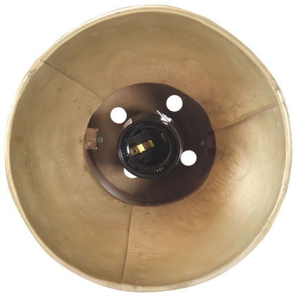 Vägglampa industriell stil mässing rund E27