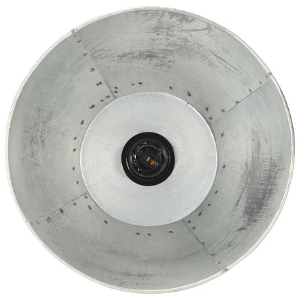 Golvlampa silver massivt mangoträ E27