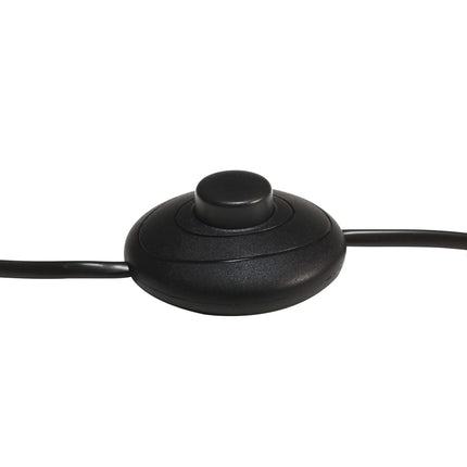 Golvlampa svart E27 massivt mangoträ