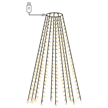 Ljusnät för julgran 250 LED 250 cm