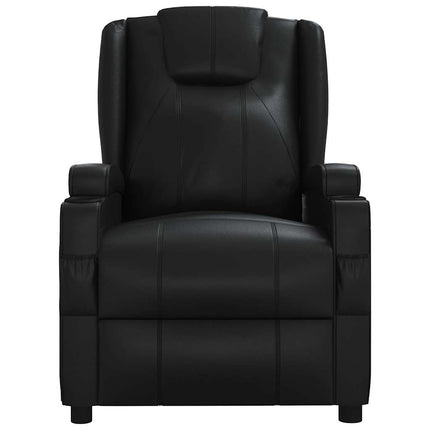 Massagefåtölj svart konstläder