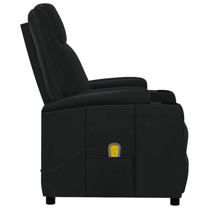 Massagefåtölj svart konstläder