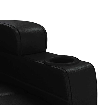Massagefåtölj svart konstläder