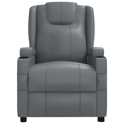 Massagefåtölj antracit konstläder