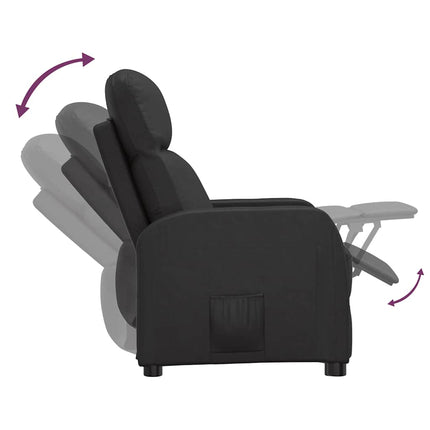 Reclinerfåtölj svart konstläder