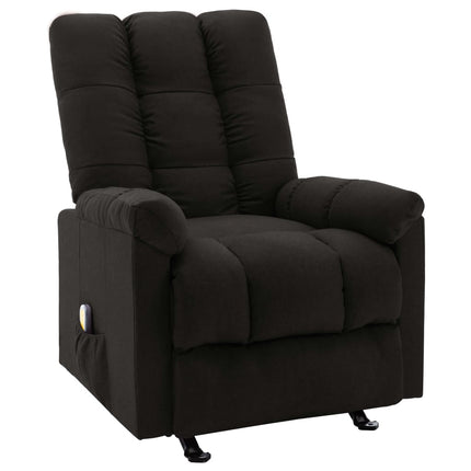 Massagefåtölj svart tyg