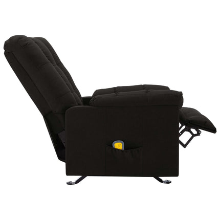 Massagefåtölj svart tyg