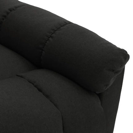 Massagefåtölj svart tyg