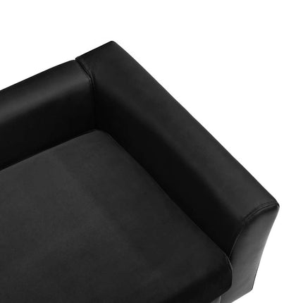 Hundsoffa svart 60x43x30 cm plysch och konstläder