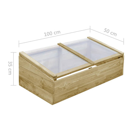 Drivbänk 2 st impregnerad furu 100x50x35 cm