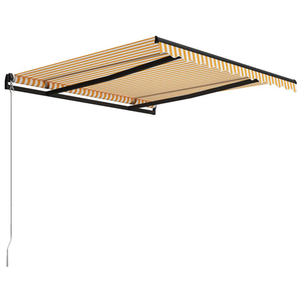 Markis manuellt infällbar 300x250 cm gul och vit