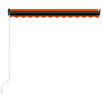 Markis manuellt infällbar 300x250 cm orange och brun