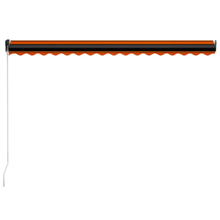 Markis manuellt infällbar 450x300 cm orange och brun