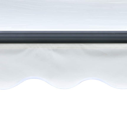 Markis manuellt infällbar med LED 300x250 cm gräddvit