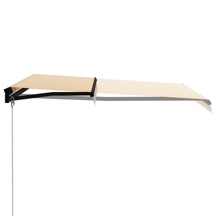 Markis manuellt infällbar med LED 300x250 cm gul och vit