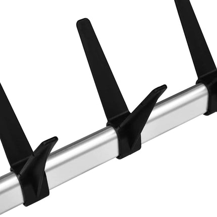 Teleskopisk skohylla med stänger aluminium