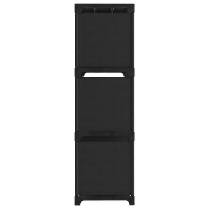 Hylla med 9 kuber svart 103x30x107,5 cm tyg