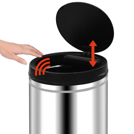 Soptunna med automatisk sensor 60 L rostfritt stål