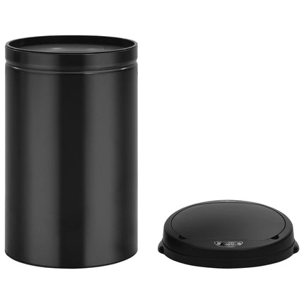 Soptunna med automatisk sensor 40 L kolstål svart