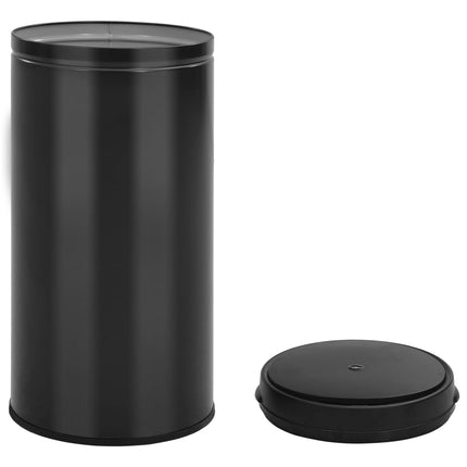 Soptunna med automatisk sensor 70 L kolstål svart
