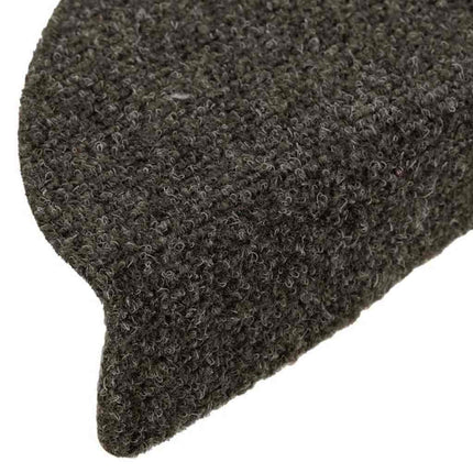 Trappmattor självhäftande 15 st 56x17x3 cm antracit halvrunda