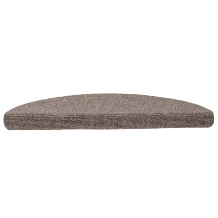 Trappmattor självhäftande 15 st 65x21x4 cm beige halvrunda stora