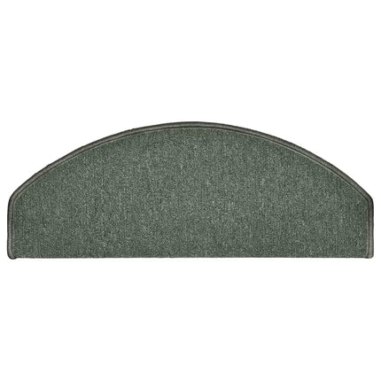 Trappmattor 15 st 65x24x4 cm mörkgröna halvrunda stora