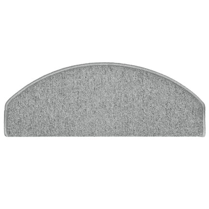 Trappmattor 15 st 65x24x4 cm ljusgrå halvrunda stora