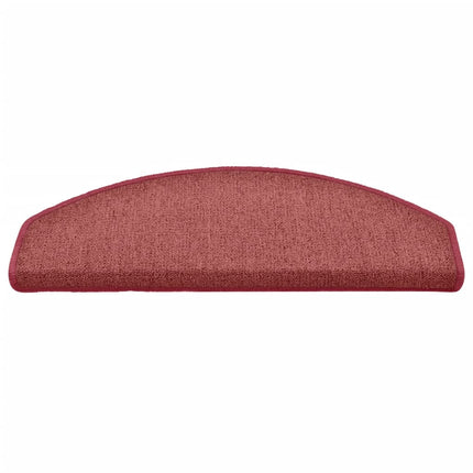 Trappmattor 15 st 65x24x4 cm bordeaux halvrunda stora