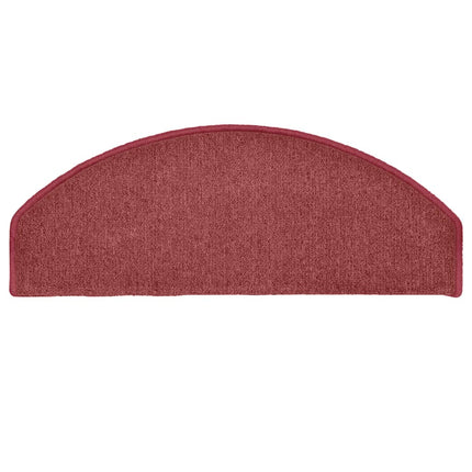 Trappmattor 15 st 65x24x4 cm bordeaux halvrunda stora