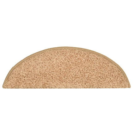 Trappmattor 15 st 56x17x3 cm guld halvrunda