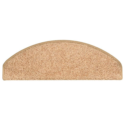 Trappmattor 15 st 65x21x4 cm guld halvrunda stora