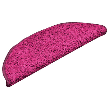 Trappmattor 15 st 56x17x3 cm rosa halvrunda