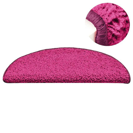 Trappmattor 15 st 56x17x3 cm rosa halvrunda