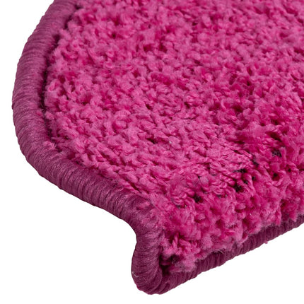 Trappmattor 15 st 65x21x4 cm rosa halvrunda stora