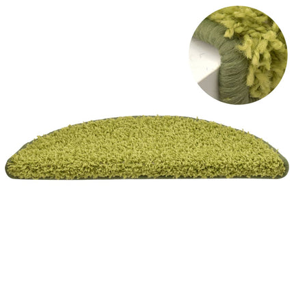 Trappmattor 15 st 65x21x4 cm gröna halvrunda stora
