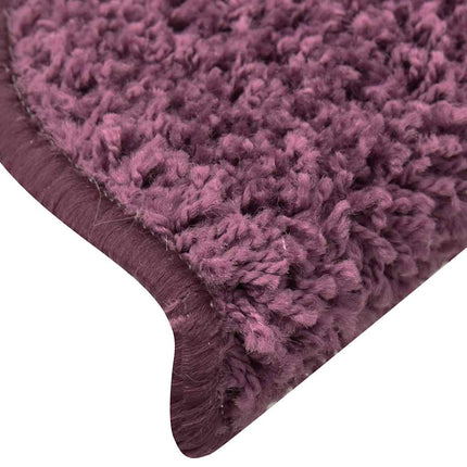 Trappmattor 15 st 65x21x4 cm mörklila halvrunda stora