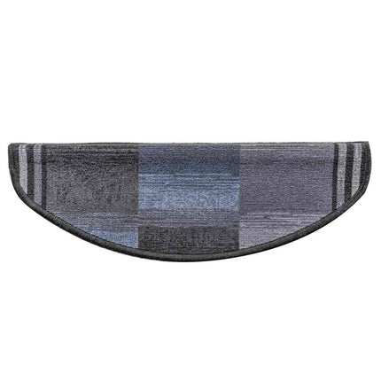 Trappstegsmattor självhäftande 15 st svart och grå 65x21x4 cm
