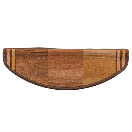 Trappstegsmattor självhäftande 15 st brun 65x21x4 cm