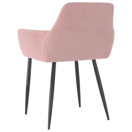Matstolar 2 st rosa sammet